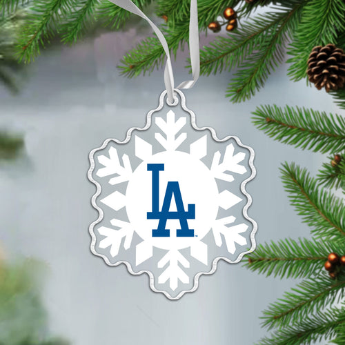 MLB Los Angeles Dodgers Acrylic Snowflake Ornament - MOQ 12