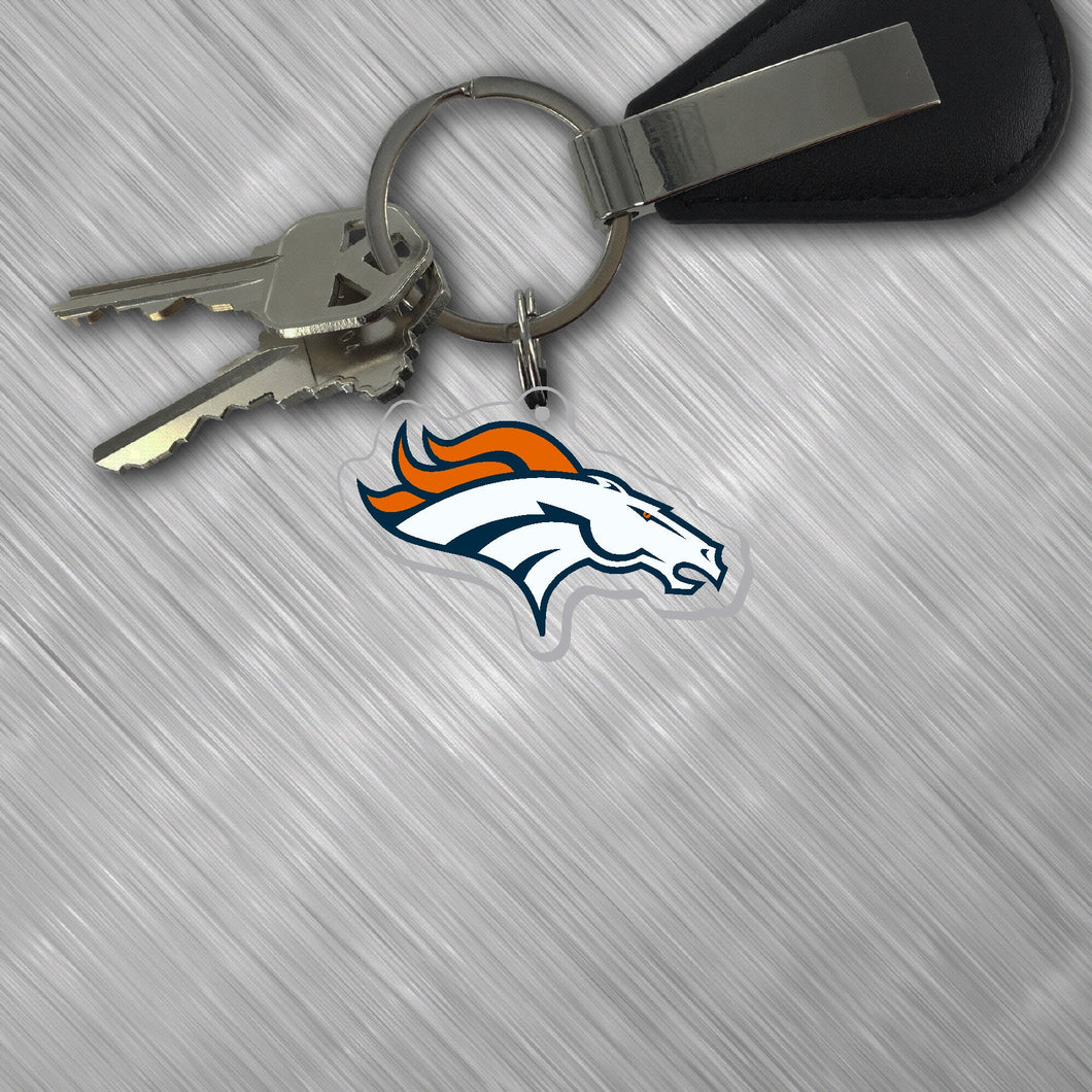 NFL Denver Broncos Primary Logo Acrylic Keychain - MOQ 24