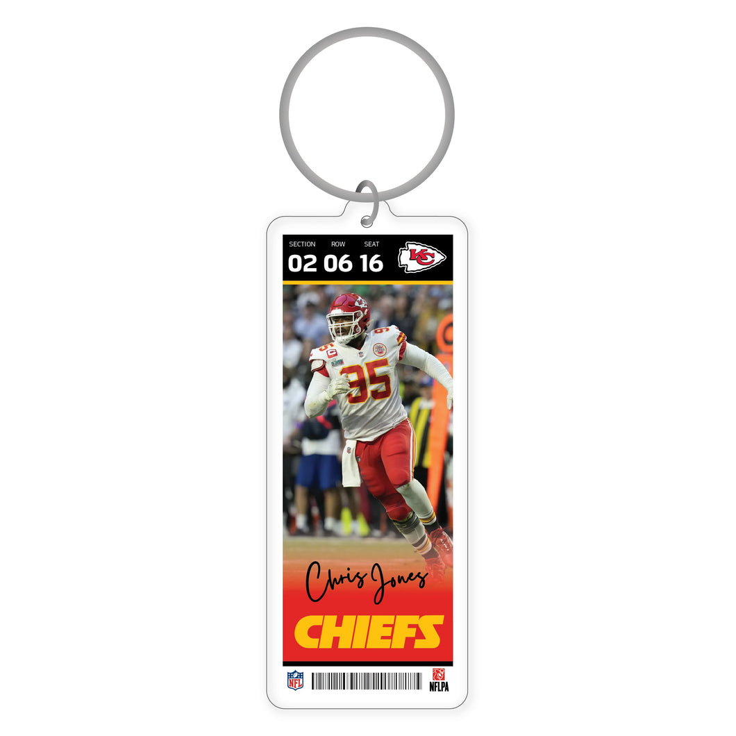 NFL Kansas City Chiefs Chris Jones Acrylic Player Keychain - MOQ 24