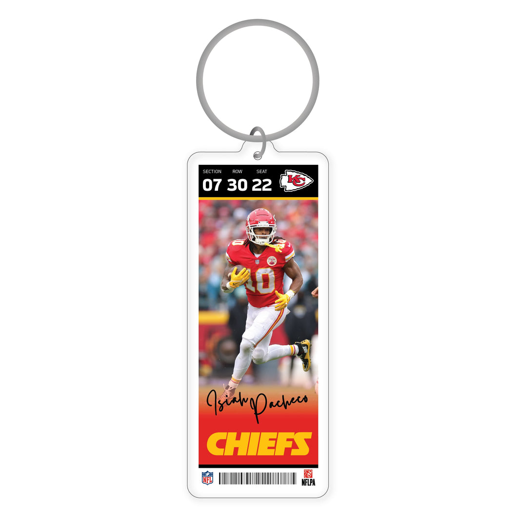 NFL Kansas City Chiefs Isiah Pacheco Acrylic Player Keychain - MOQ 24