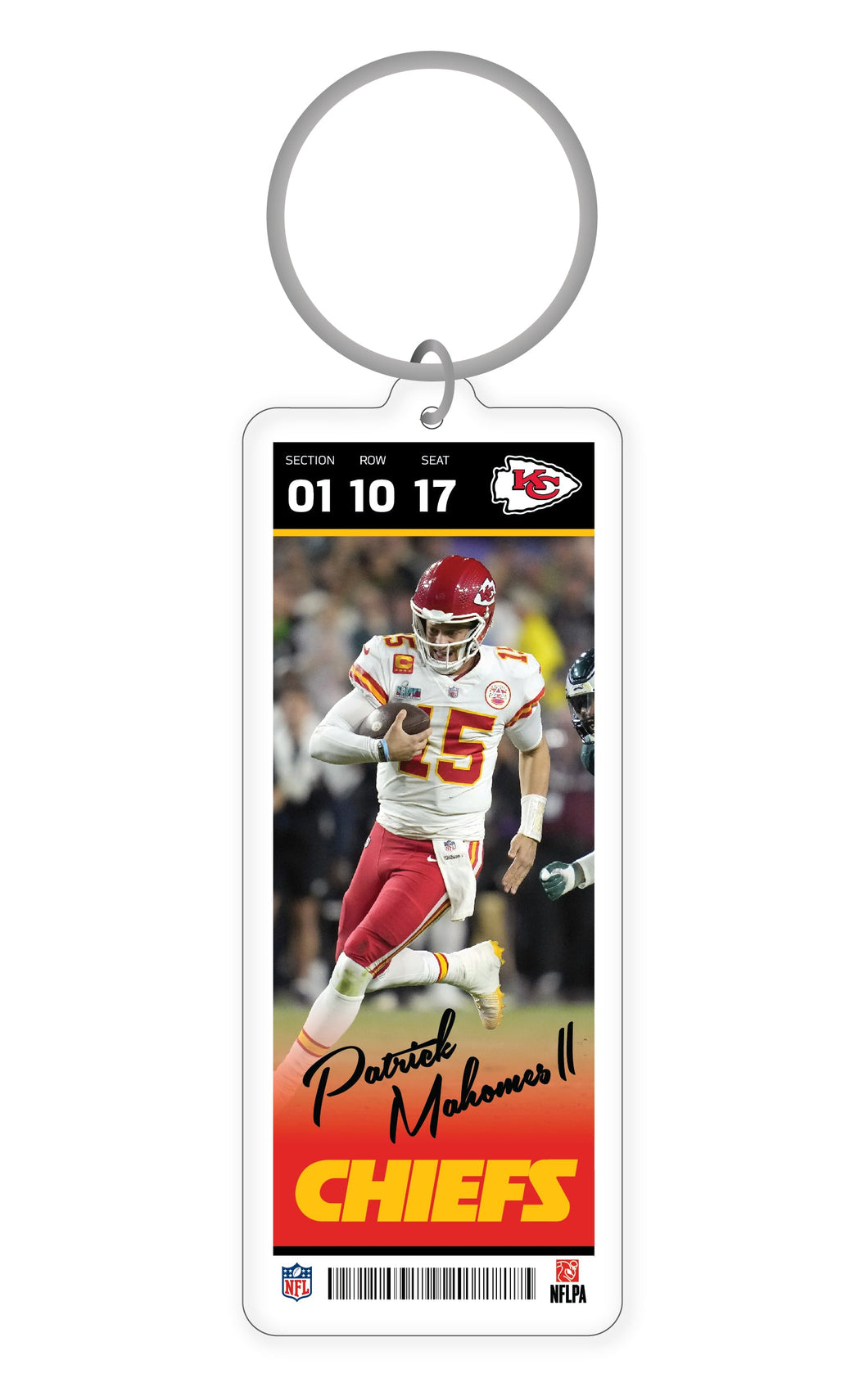 NFL Kansas City Chiefs Patrick Mahomes White Jersey Acrylic Player Keychain - MOQ 24
