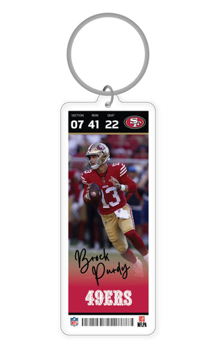 NFL San Francisco 49ers Brock Purdy Acrylic Player Keychain - MOQ 24