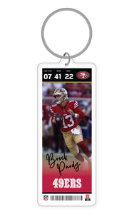NFL San Francisco 49ers Brock Purdy Acrylic Player Keychain - MOQ 24