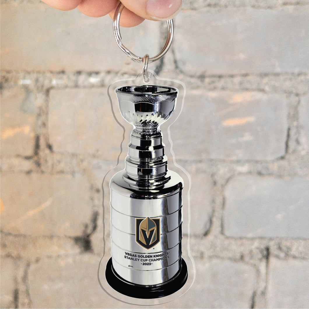 NHL Vegas Golden Knights Stanley Cup Trophy Acrylic Keychain - MOQ 24