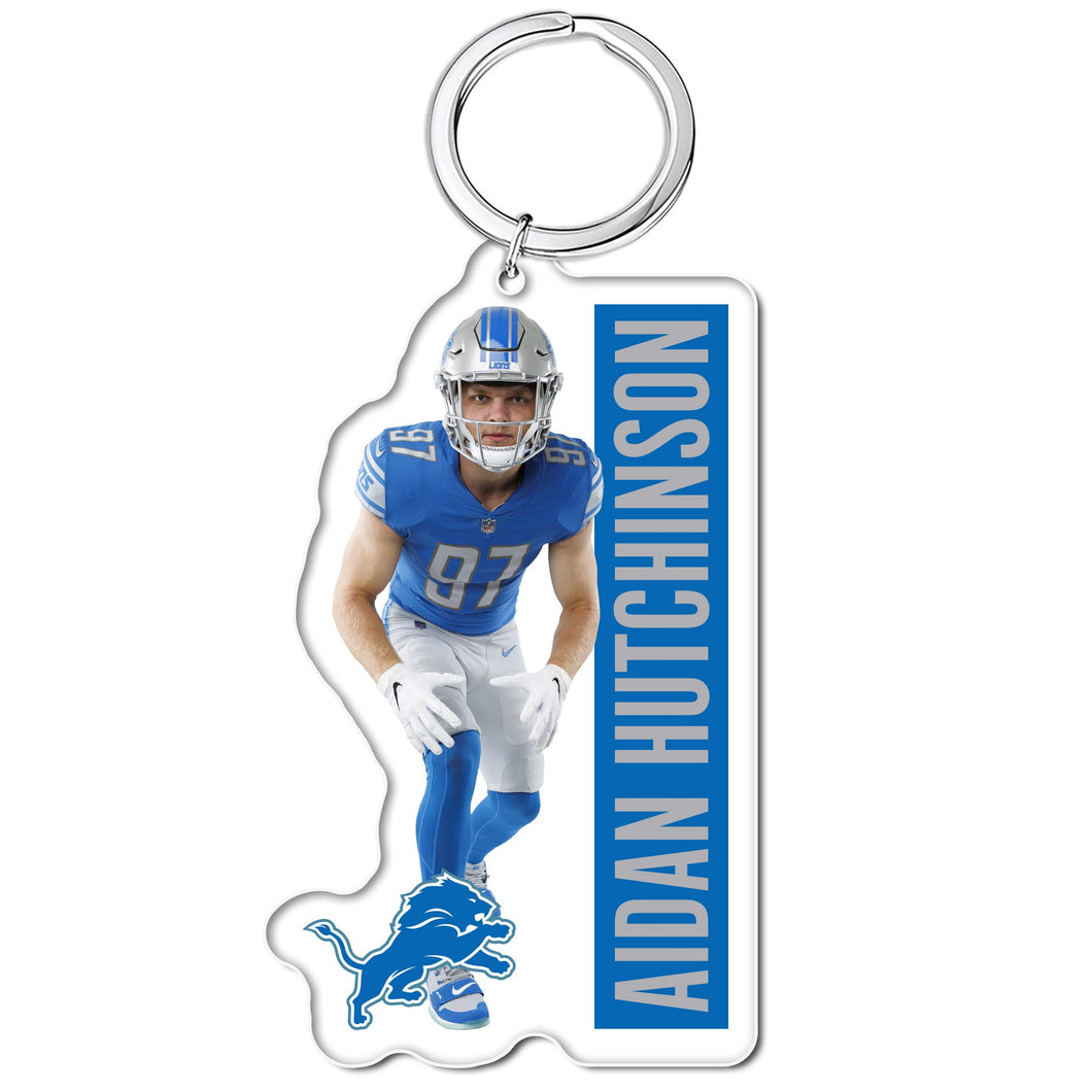 NFL Detroit Lions Aidan Hutchinson Acrylic Figurine Player Keychain - MOQ 24