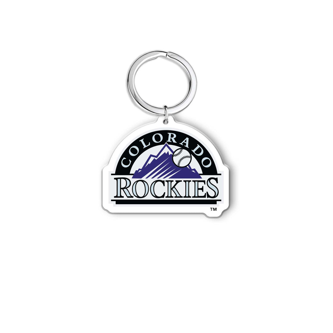 MLB Colorado Rockies Acrylic Logo Keychain - MOQ 24