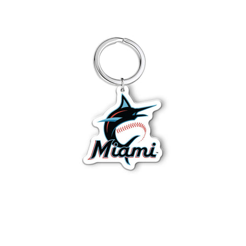MLB Miami Marlins Acrylic Logo Keychain - MOQ 24