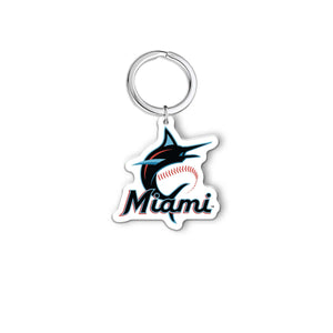 MLB Miami Marlins Acrylic Logo Keychain - MOQ 24