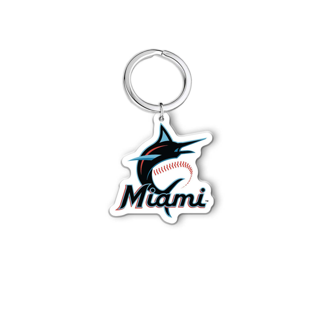 MLB Miami Marlins Acrylic Logo Keychain - MOQ 24