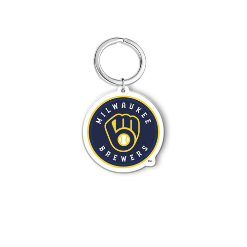 MLB Milwaukee Brewers Acrylic Logo Keychain - MOQ 24