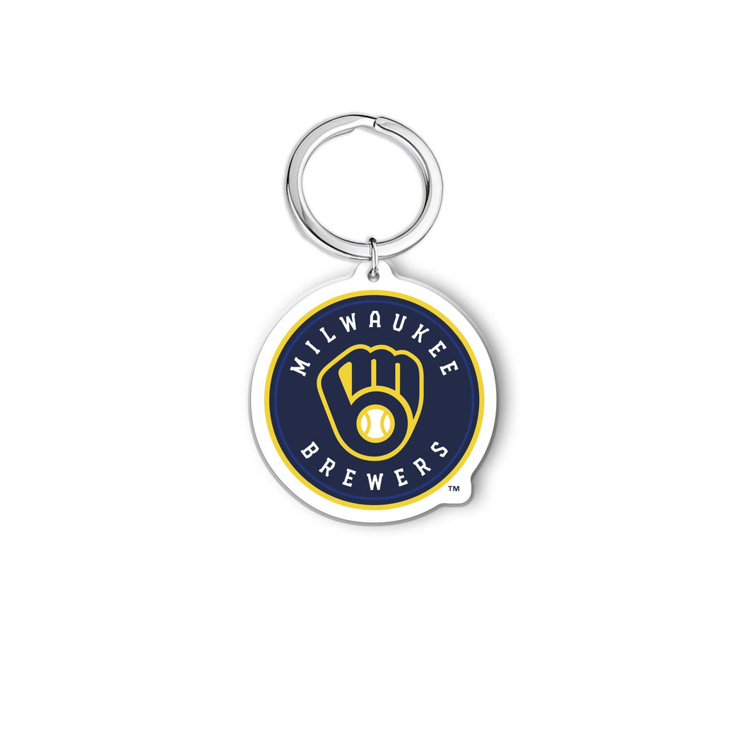 MLB Milwaukee Brewers Acrylic Logo Keychain - MOQ 24