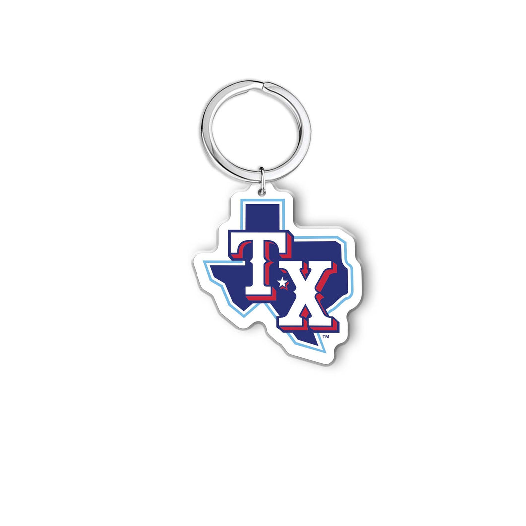 MLB Texas Rangers Acrylic Logo Keychain - MOQ 24