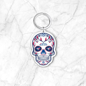 MLB Toronto Blue Jays Acrylic Día De Los Muertos Skull Keychain - MOQ 24