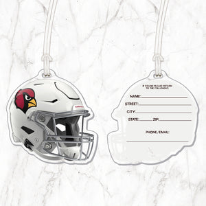 NFL Arizona Cardinals Acrylic Helmet Luggage Tag - MOQ 12