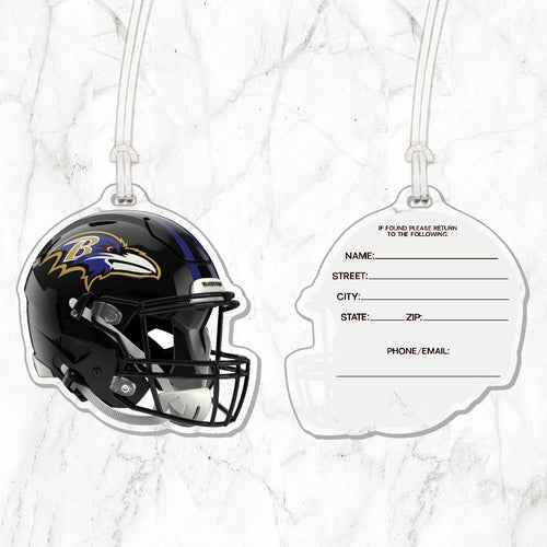 NFL Baltimore Ravens Acrylic Helmet Luggage Tag - MOQ 12