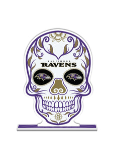 NFL Baltimore Ravens Día De Los Muertos Skull Standee - MOQ 12
