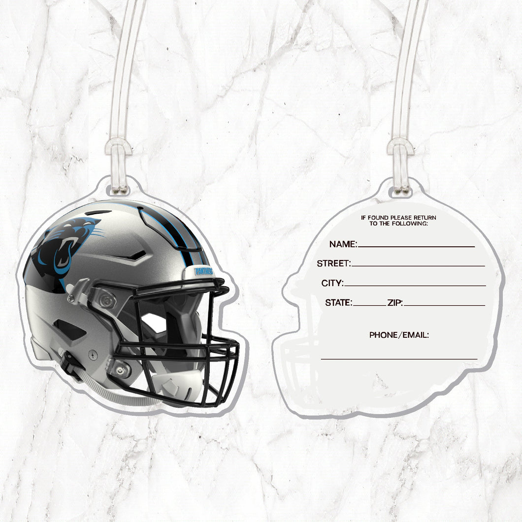NFL Carolina Panthers Acrylic Helmet Luggage Tag - MOQ 12
