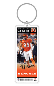 NFL Cincinnati Bengals Sam Hubbard Acrylic Player Keychain - MOQ 24
