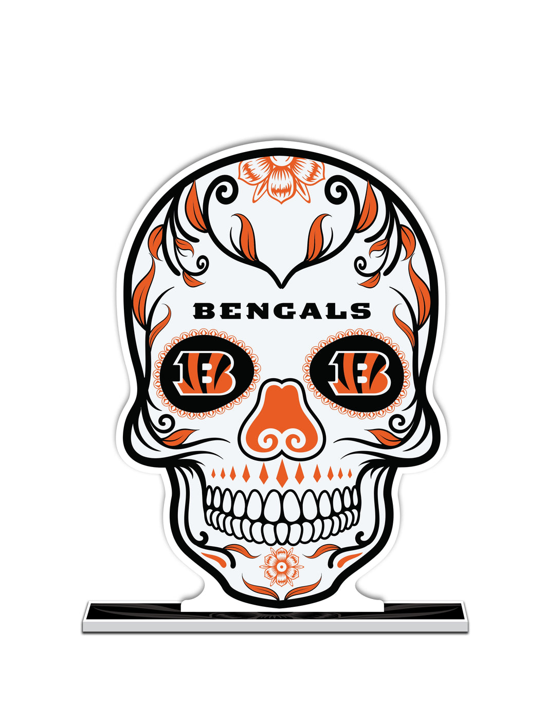 NFL Cincinnati Bengals Día De Los Muertos Skull Standee - MOQ 12