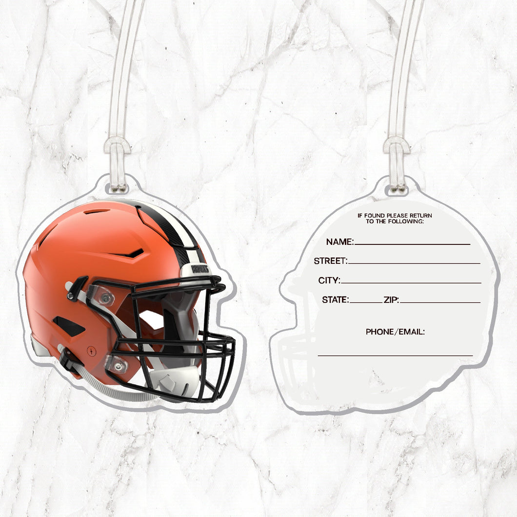 NFL Cleveland Browns Acrylic Helmet Luggage Tag - MOQ 12
