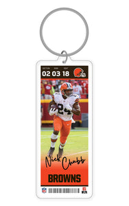 NFL Cleveland Browns Nick Chubb Acrylic Player Keychain - MOQ 24