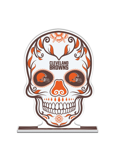 NFL Cleveland Browns Día De Los Muertos Skull Standee - MOQ 12