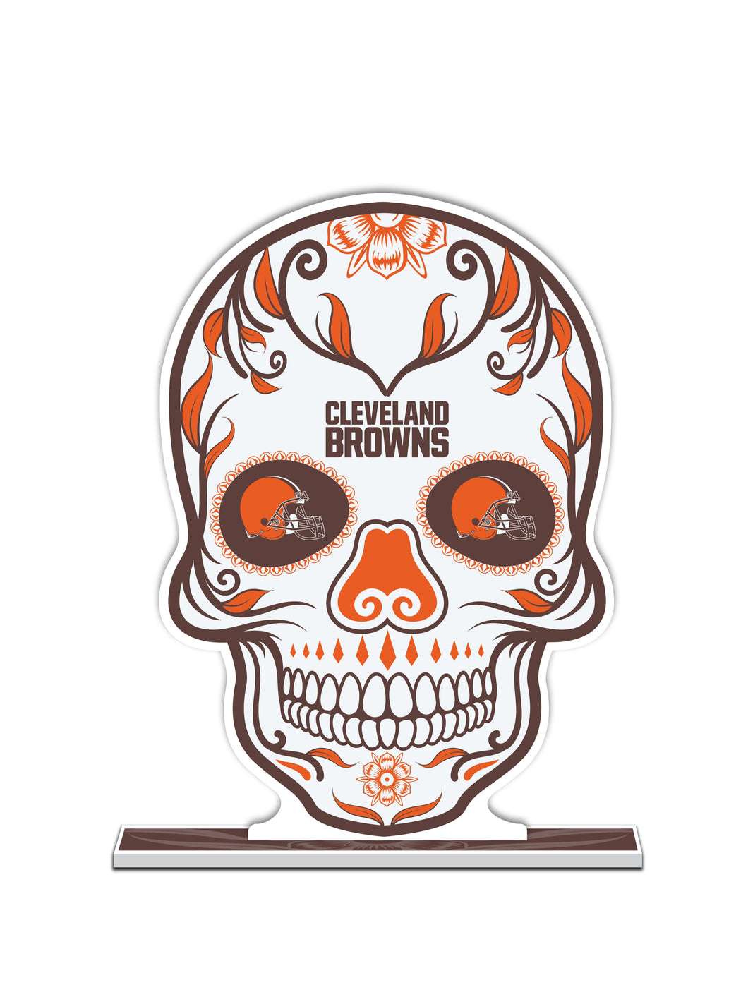 NFL Cleveland Browns Día De Los Muertos Skull Standee - MOQ 12
