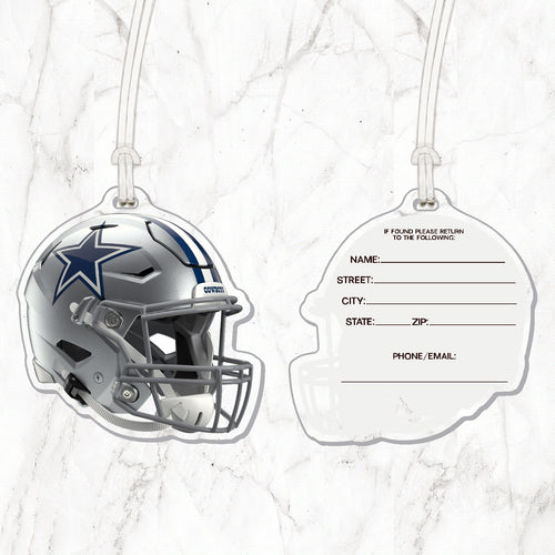 NFL Dallas Cowboys Acrylic Helmet Luggage Tag - MOQ 12