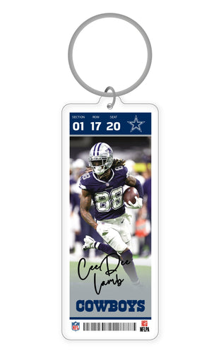 NFL Dallas Cowboys CeeDee Lamb Acrylic Player Keychain - MOQ 24