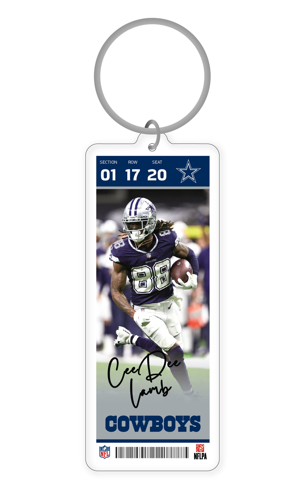 NFL Dallas Cowboys CeeDee Lamb Acrylic Player Keychain - MOQ 24