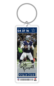 NFL Dallas Cowboys Dak Prescott Acrylic Player Keychain - MOQ 24