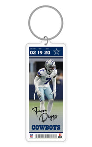 NFL Dallas Cowboys Trevon Diggs Acrylic Player Keychain - MOQ 24