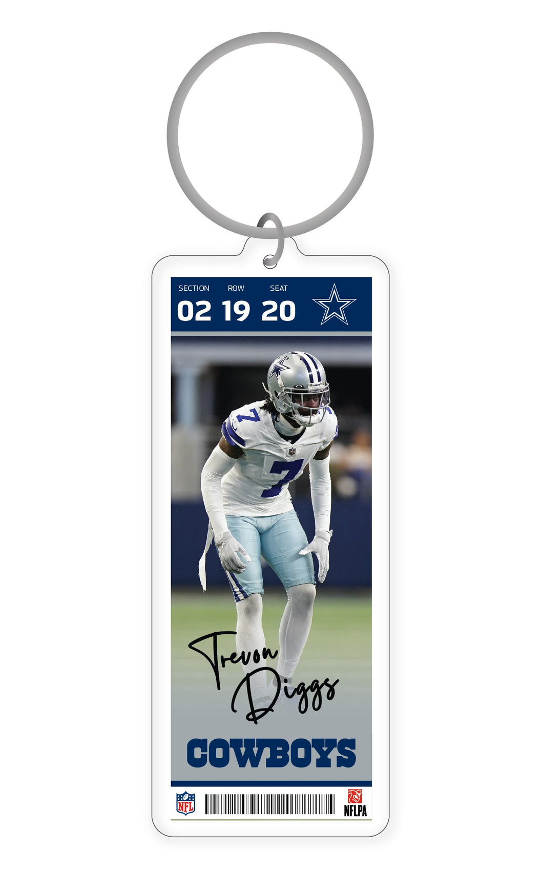 NFL Dallas Cowboys Trevon Diggs Acrylic Player Keychain - MOQ 24