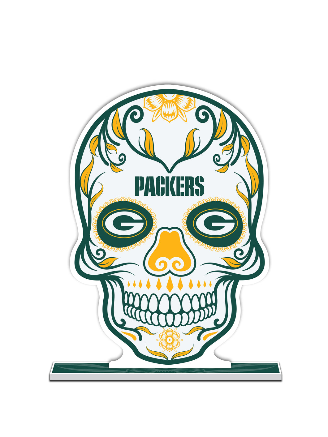 NFL Green Bay Packers Día De Los Muertos Skull Standee - MOQ 12