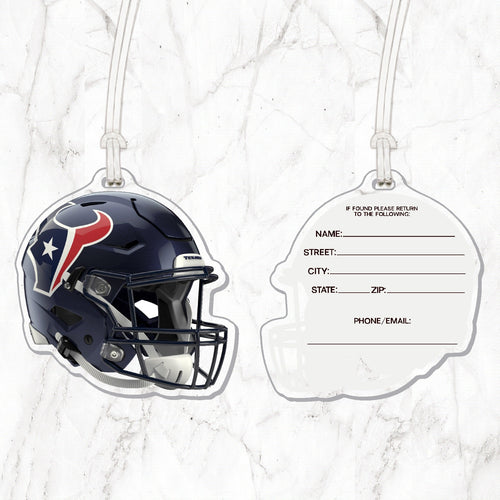 NFL Houston Texans Acrylic Helmet Luggage Tag - MOQ 12