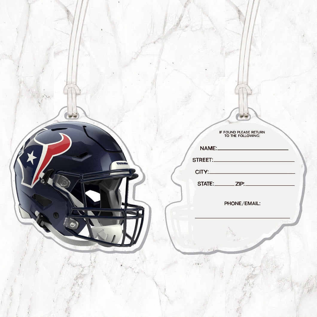 NFL Houston Texans Acrylic Helmet Luggage Tag - MOQ 12
