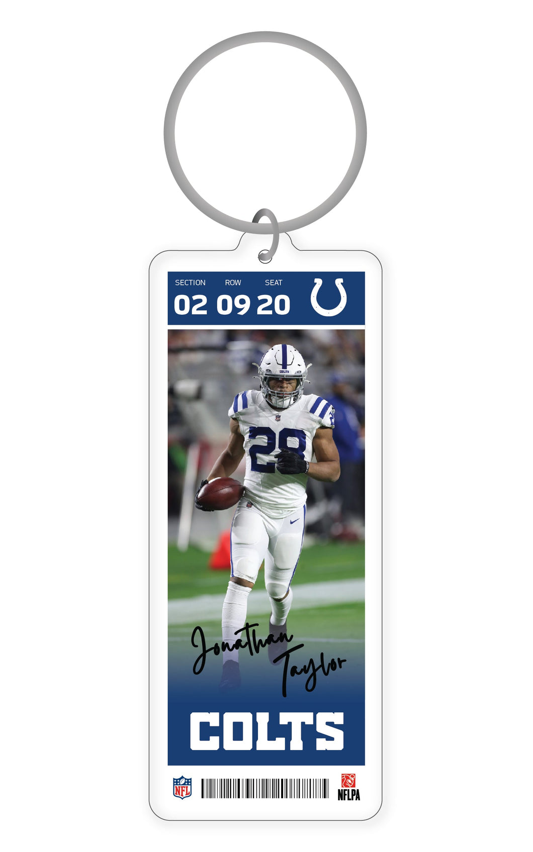 NFL Indianapolis Colts Jonathan Taylor Acrylic Player Keychain - MOQ 24