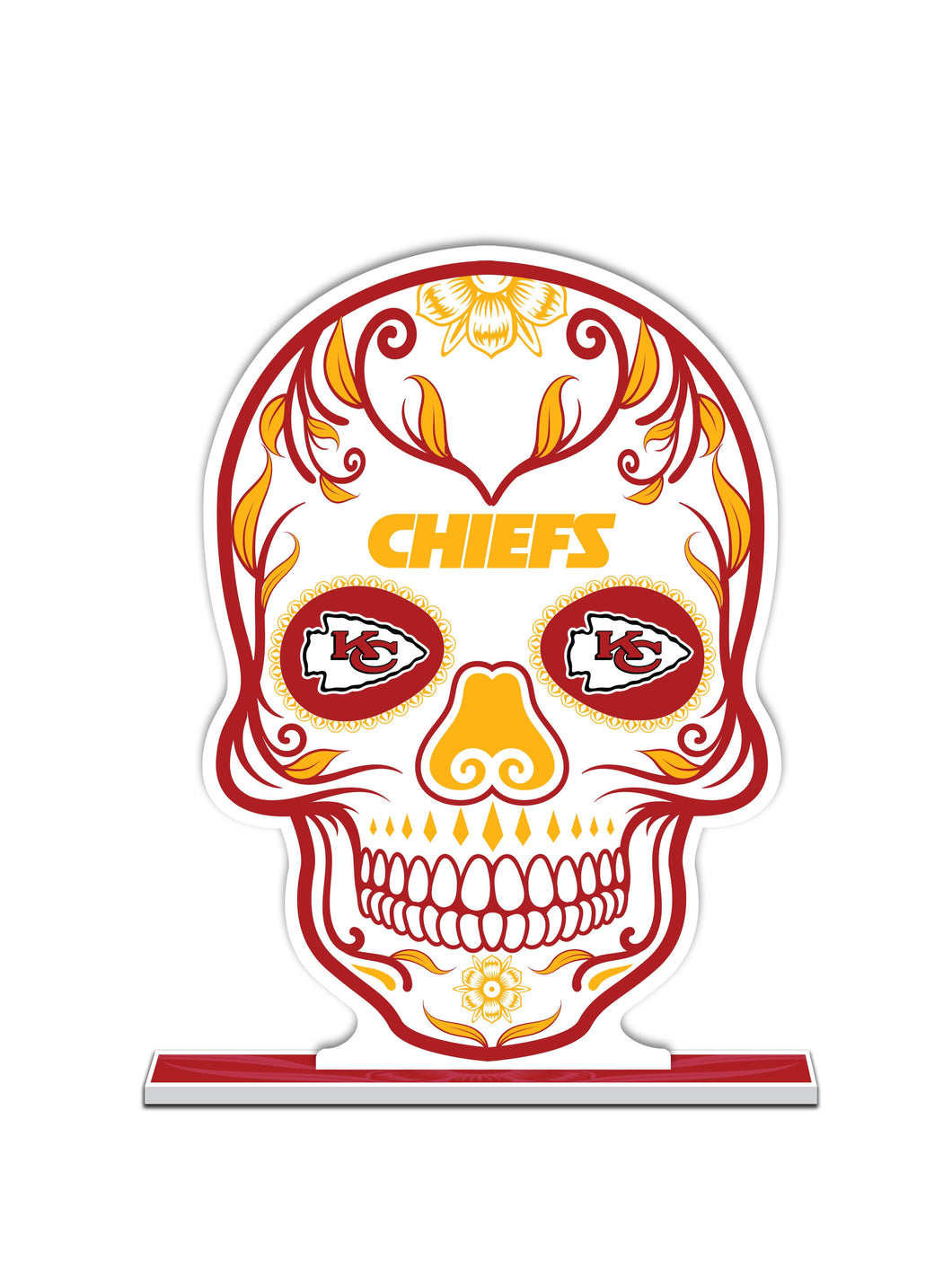 NFL Kansas City Chiefs Día De Los Muertos Skull Standee - MOQ 12
