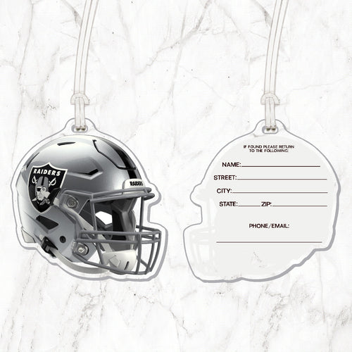 NFL Las Vegas Raiders Acrylic Helmet Luggage Tag - MOQ 12