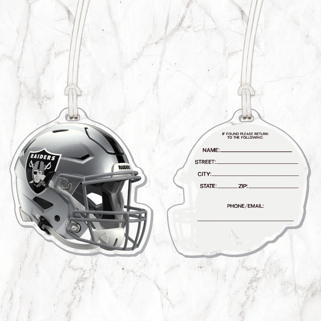 NFL Las Vegas Raiders Acrylic Helmet Luggage Tag - MOQ 12
