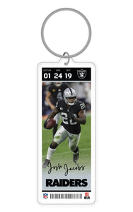 NFL Las Vegas Raiders Josh Jacobs Acrylic Player Keychain - MOQ 24