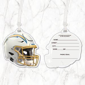 NFL Los Angeles Chargers Acrylic Helmet Luggage Tag - MOQ 12