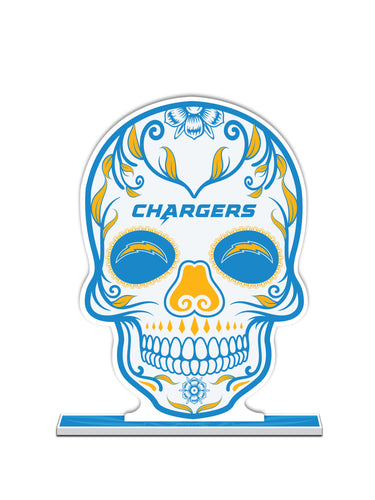 NFL Los Angeles Chargers Día De Los Muertos Skull Standee - MOQ 12