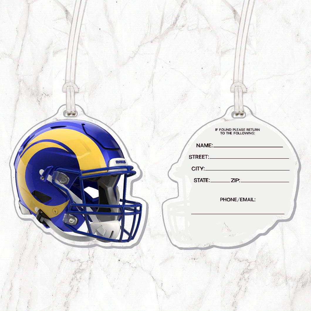 NFL Los Angeles Rams Acrylic Helmet Luggage Tag - MOQ 12