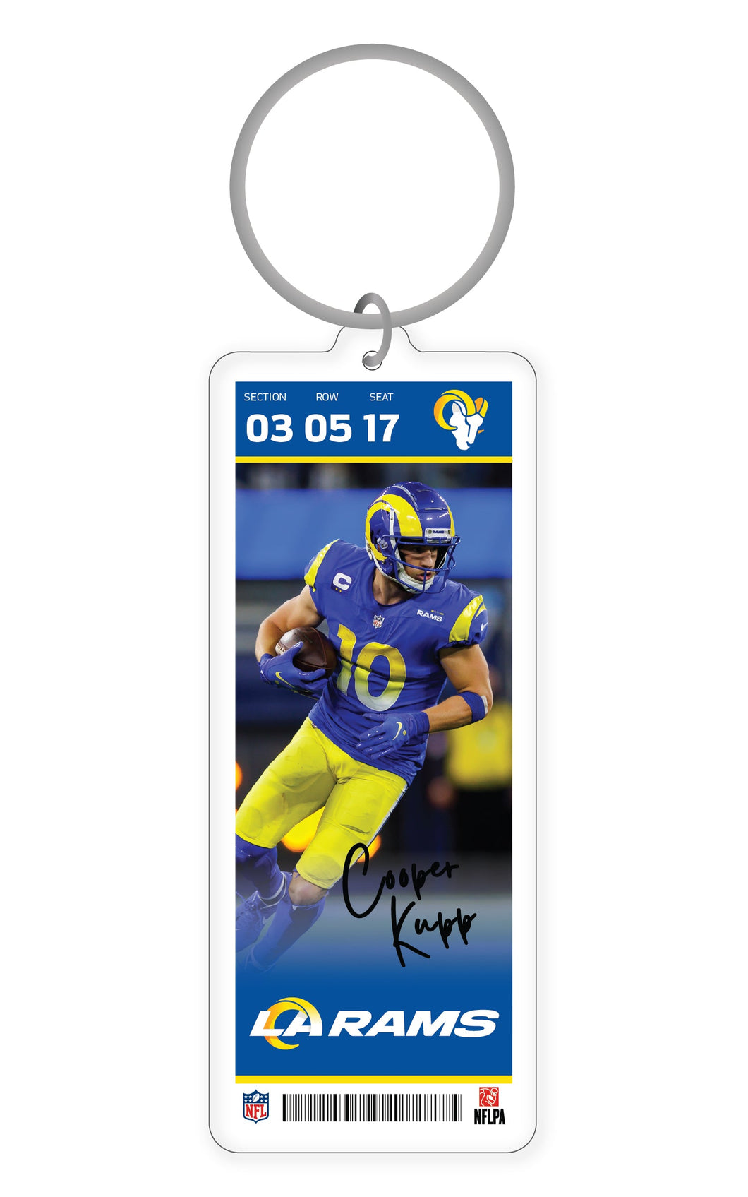NFL Los Angeles Rams Cooper Kupp Acrylic Player Keychain - MOQ 24
