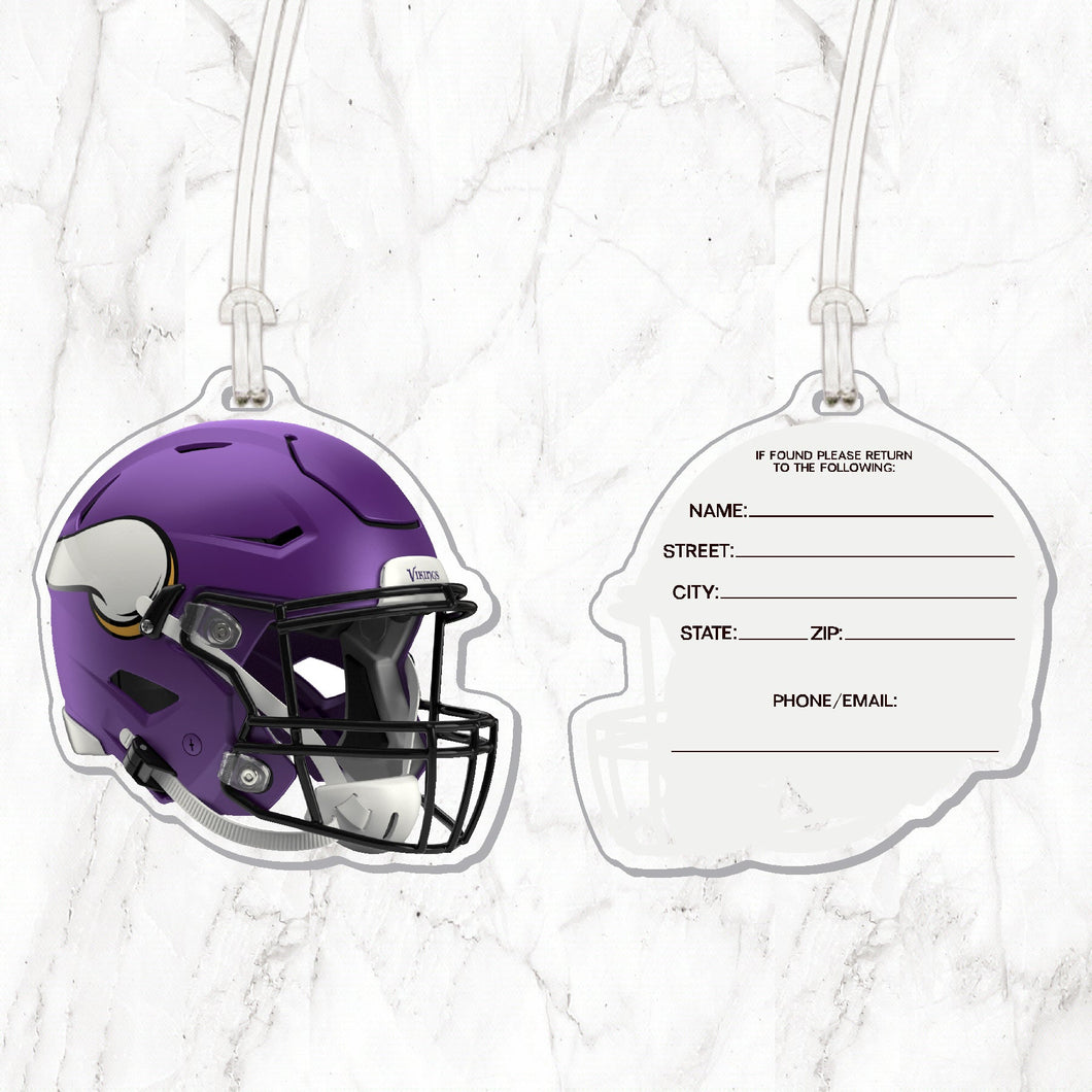 NFL Minnesota Vikings Acrylic Helmet Luggage Tag - MOQ 12