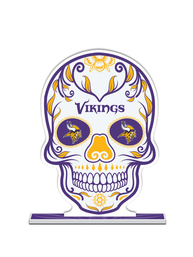 NFL Minnesota Vikings Día De Los Muertos Skull Standee - MOQ 12