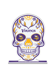 NFL Minnesota Vikings Día De Los Muertos Skull Standee - MOQ 12