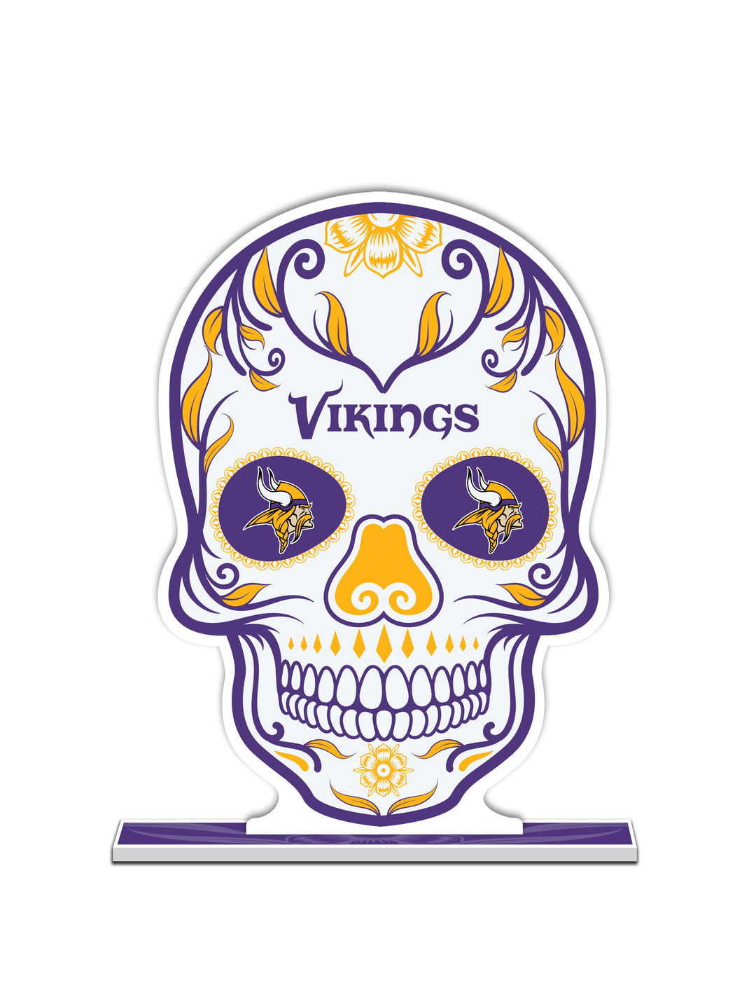 NFL Minnesota Vikings Día De Los Muertos Skull Standee - MOQ 12