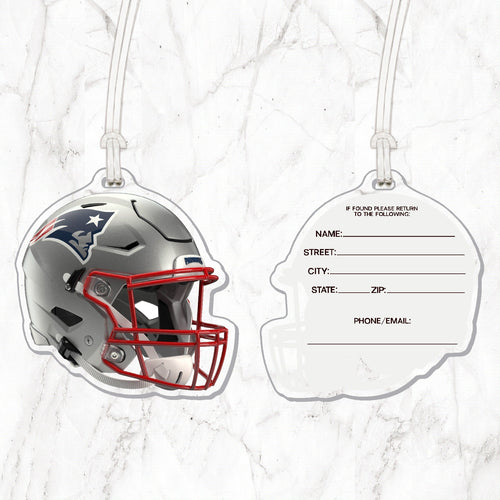 NFL New England Patriots Acrylic Helmet Luggage Tag - MOQ 12